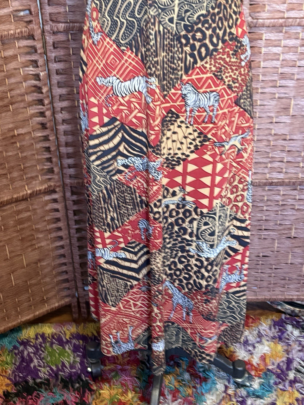 Vintage 70’s Velrose Safari Leopard Zebra Nightgown Sleepdress Pinup Mob Wife