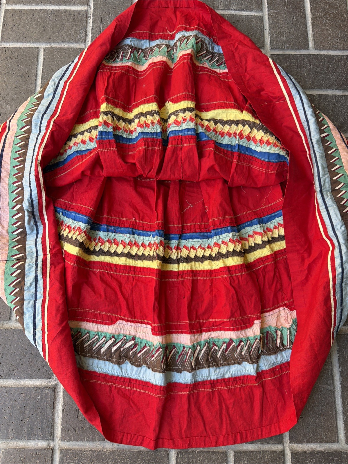 Vintage Seminole Native American Authentic Rare Patchwork Skirt 1950s 40s