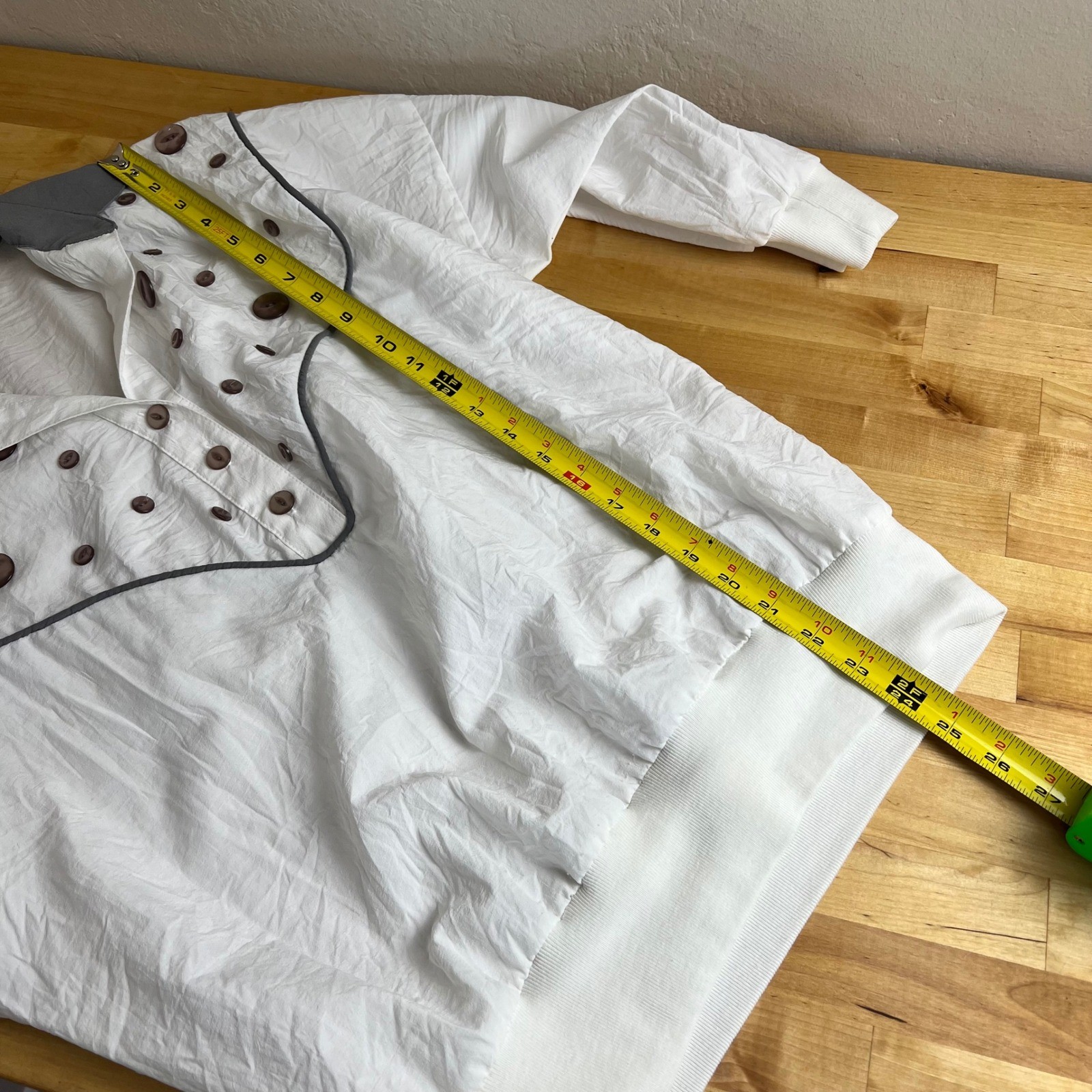 Regal Vintage 80s Western Pullover Top White Unique Button Detail XS Made in USA