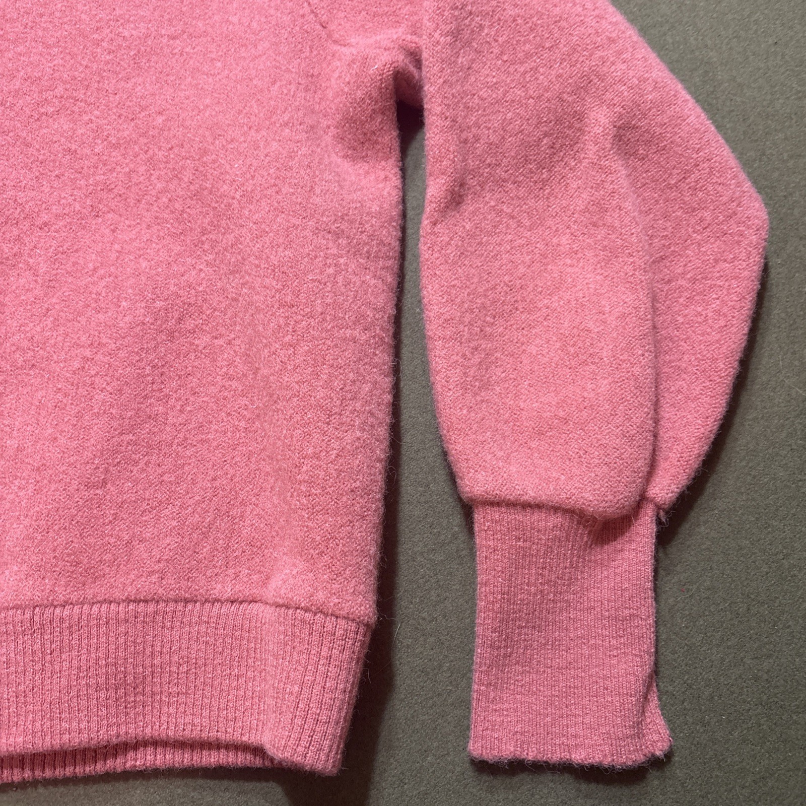 Vtg 60s Robert Bruce Arnold Palmer Cardigan Sweater 50% Alpaca 50% Wool Pink L