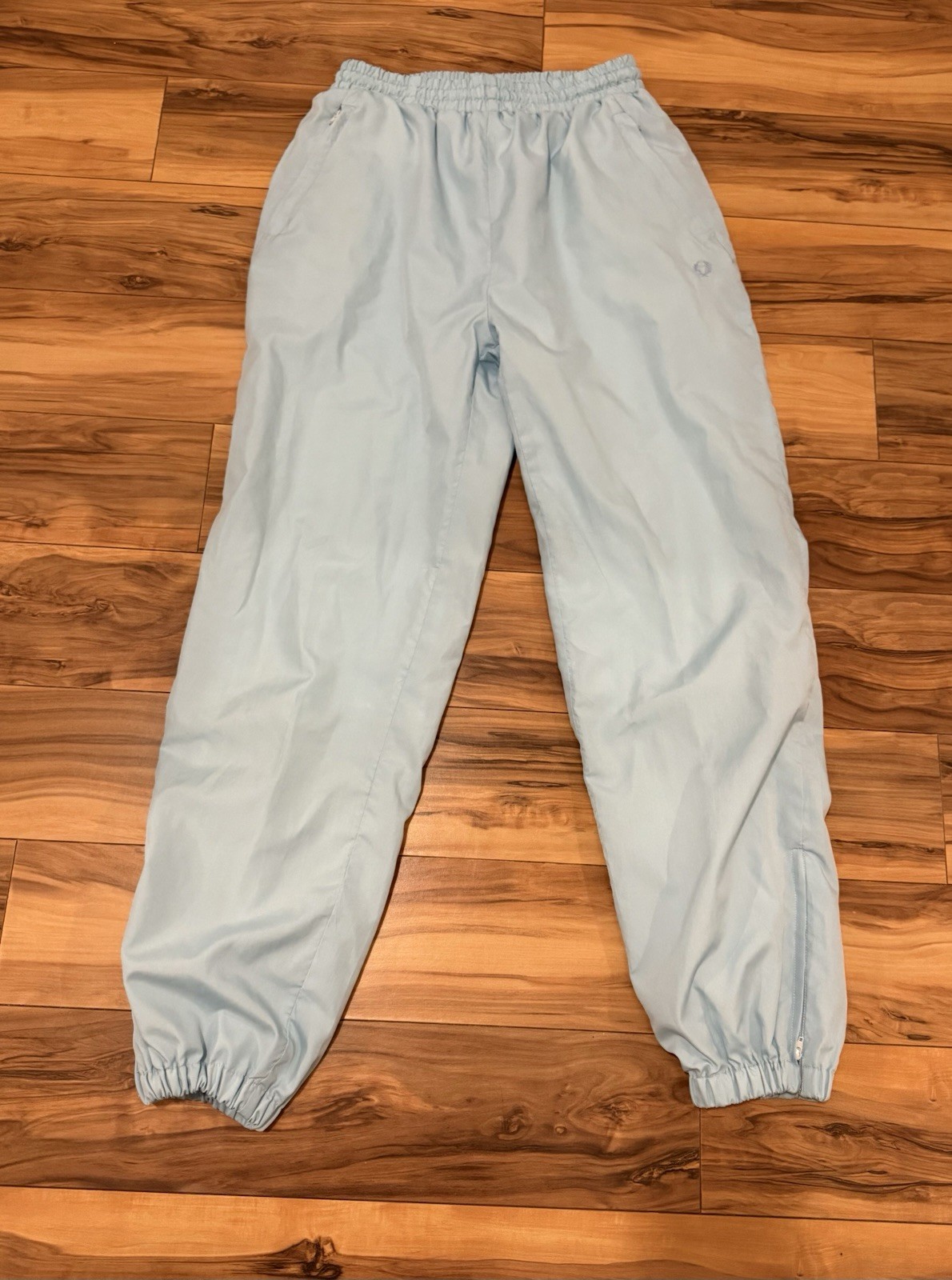 Vtg Fred Perry Windbreaker Track Pants M Light Blue Women / Unisex Runs Small