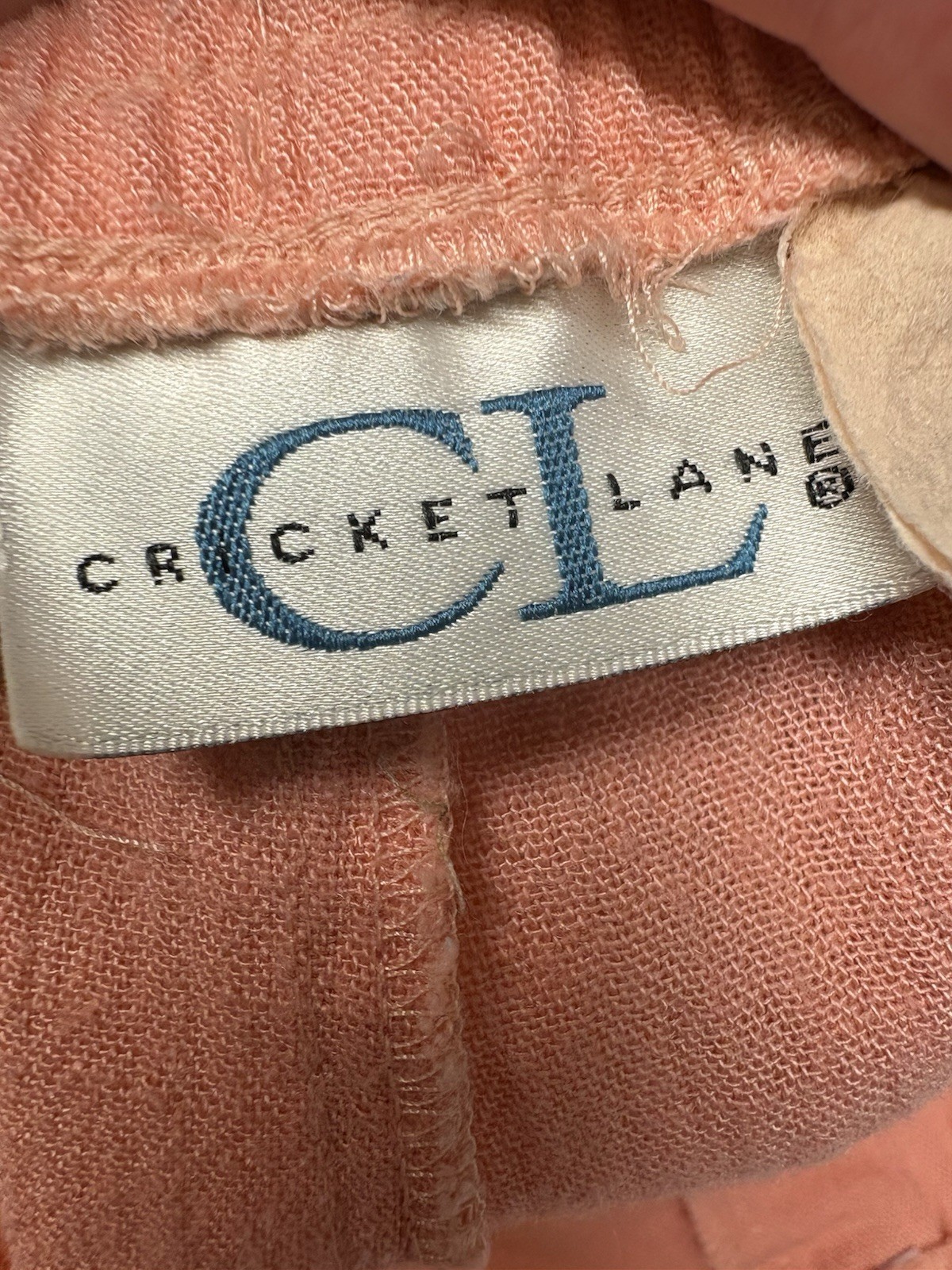 Cricket Lane Peach Grandma Comfy Pants Elastic Waist Pockets Size 10 Medium
