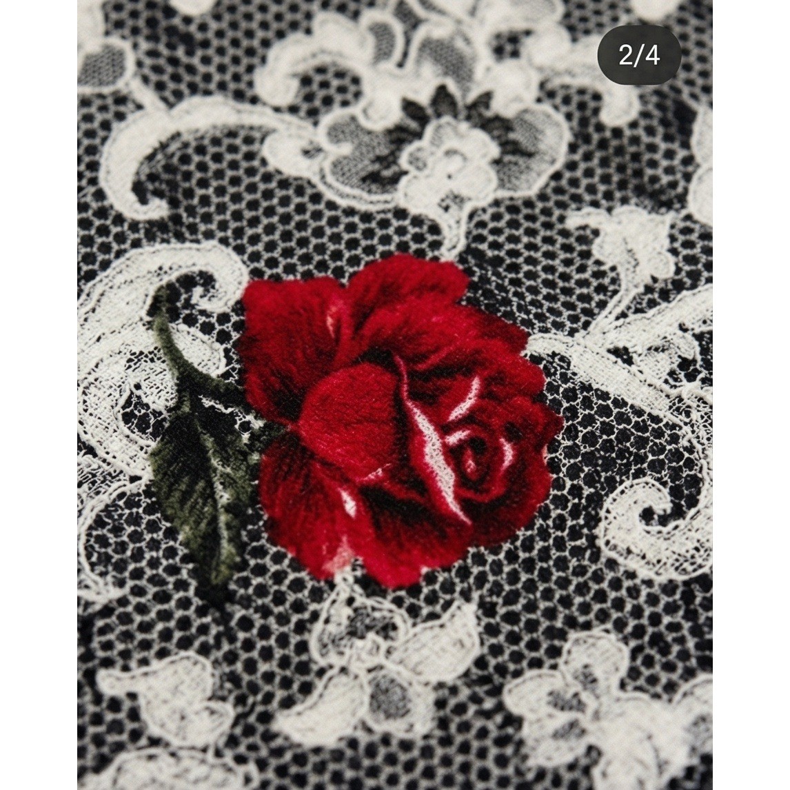 Expressions 14 Vintage Maxi Dress Red Rose Lace Print Sleeveless Rayon Y2K