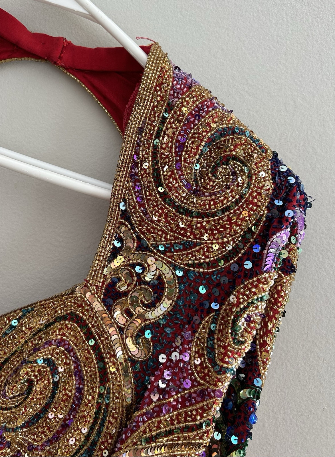 Rare Vintage 80’s Naeem Khan Riazee Nights Beaded Sequin Cocktail Dress Size 12