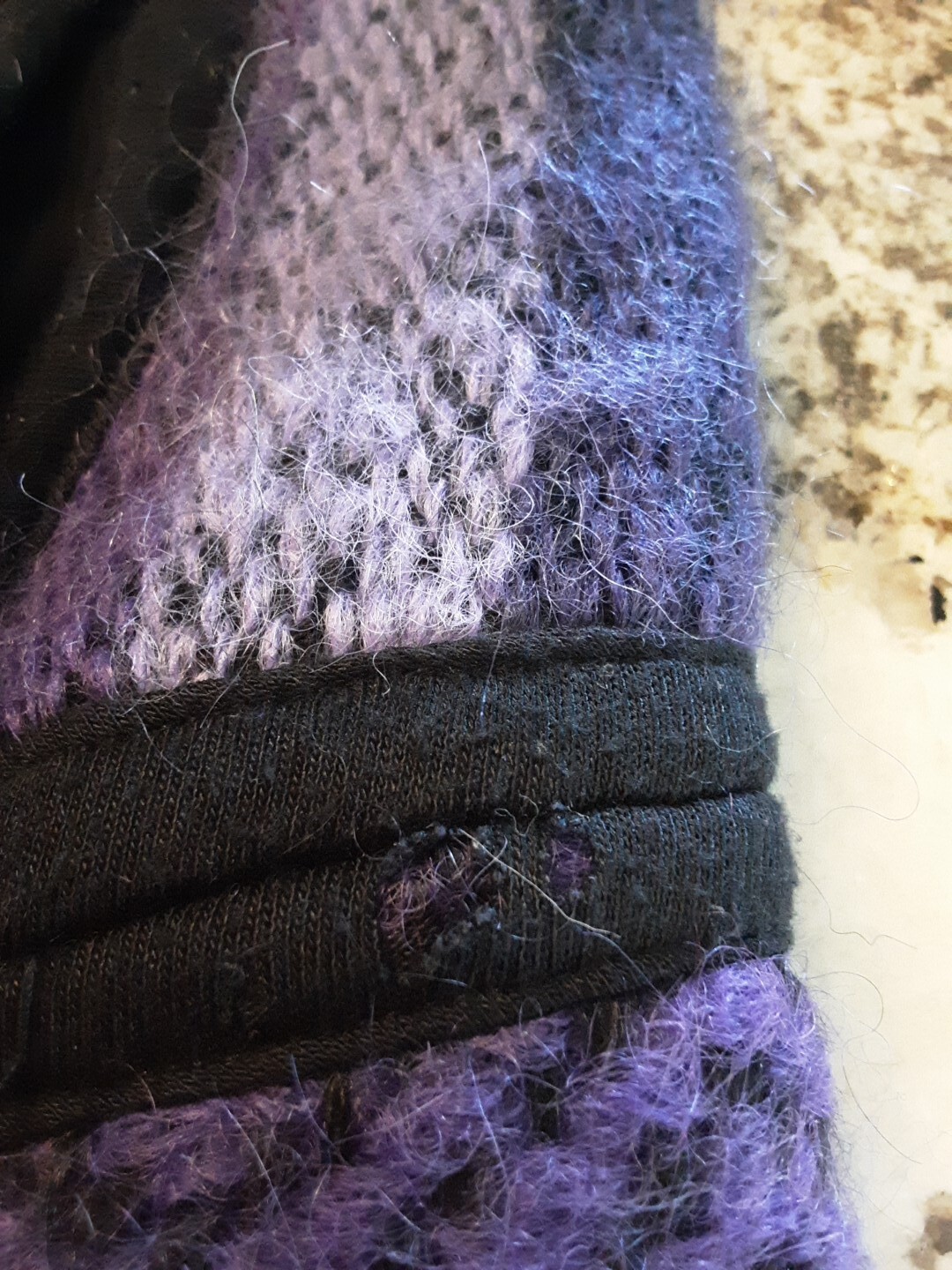 ITALIAN BOHO VTG MOHAIR COAT Color Block Purple Unstructured Sz M-L PERFECT!