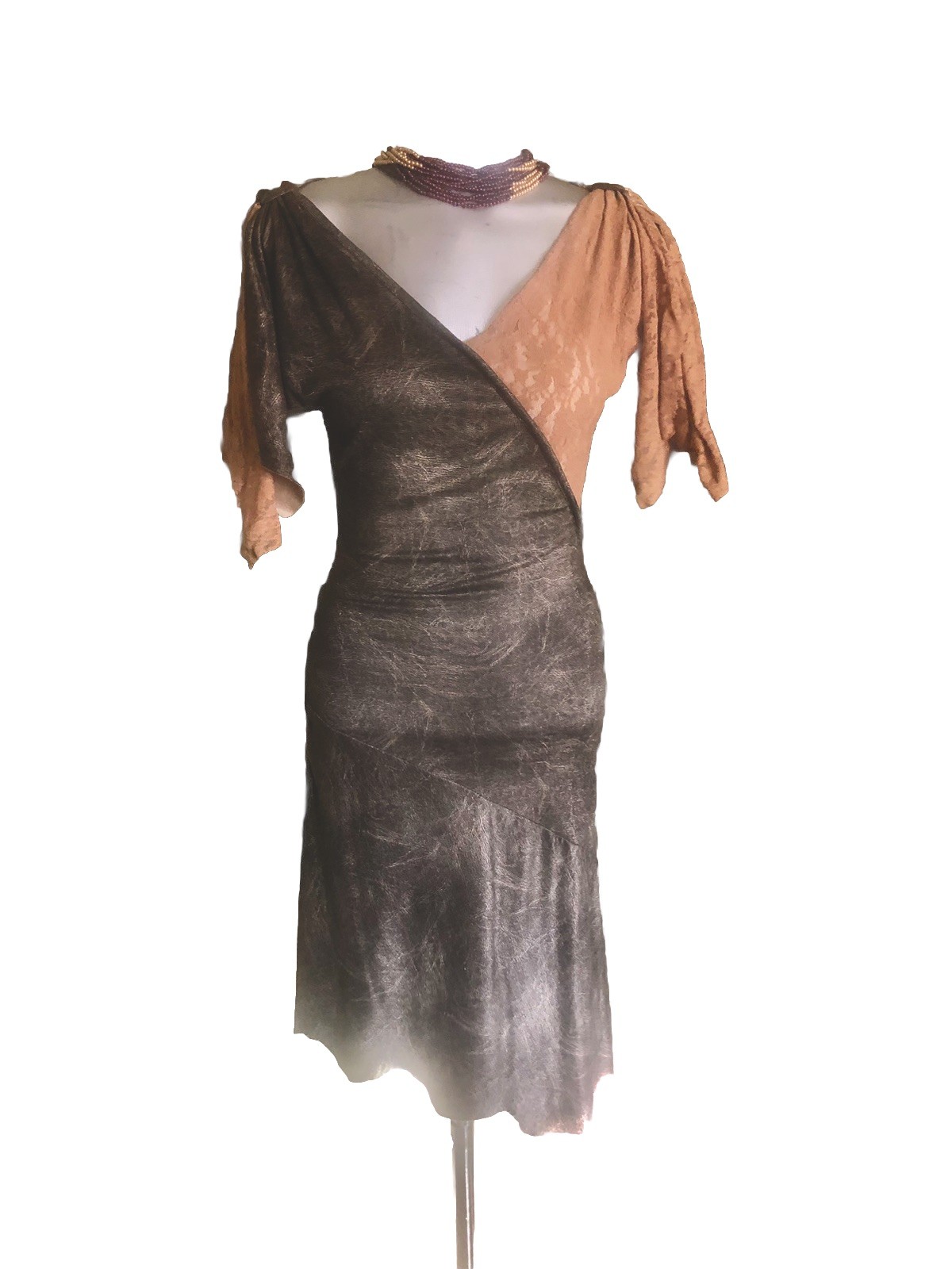 Vintage Y2k 2000 French Asymmetrical Lacey Dress