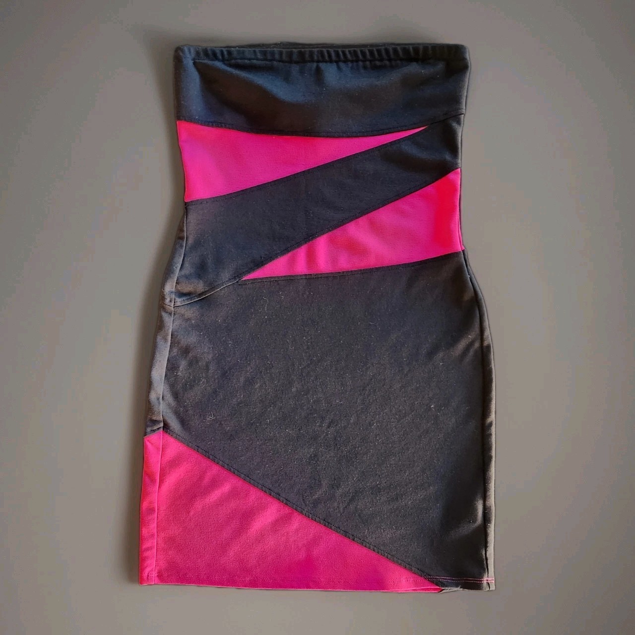 Vintage Y2K Jonathan Martin Strapless Dress Black/Pink Size S. Clubbing, Party.