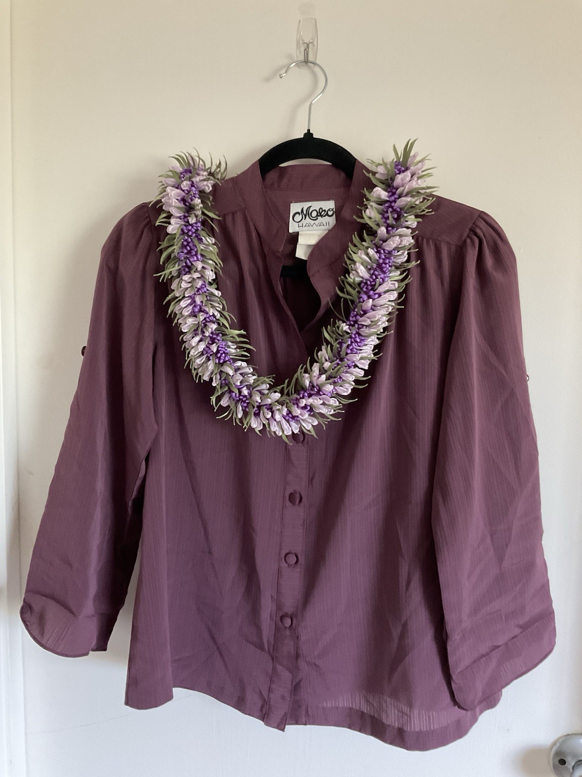 Mako Hawai’i Women’s Vintage Mauve Top Size Small Polyester