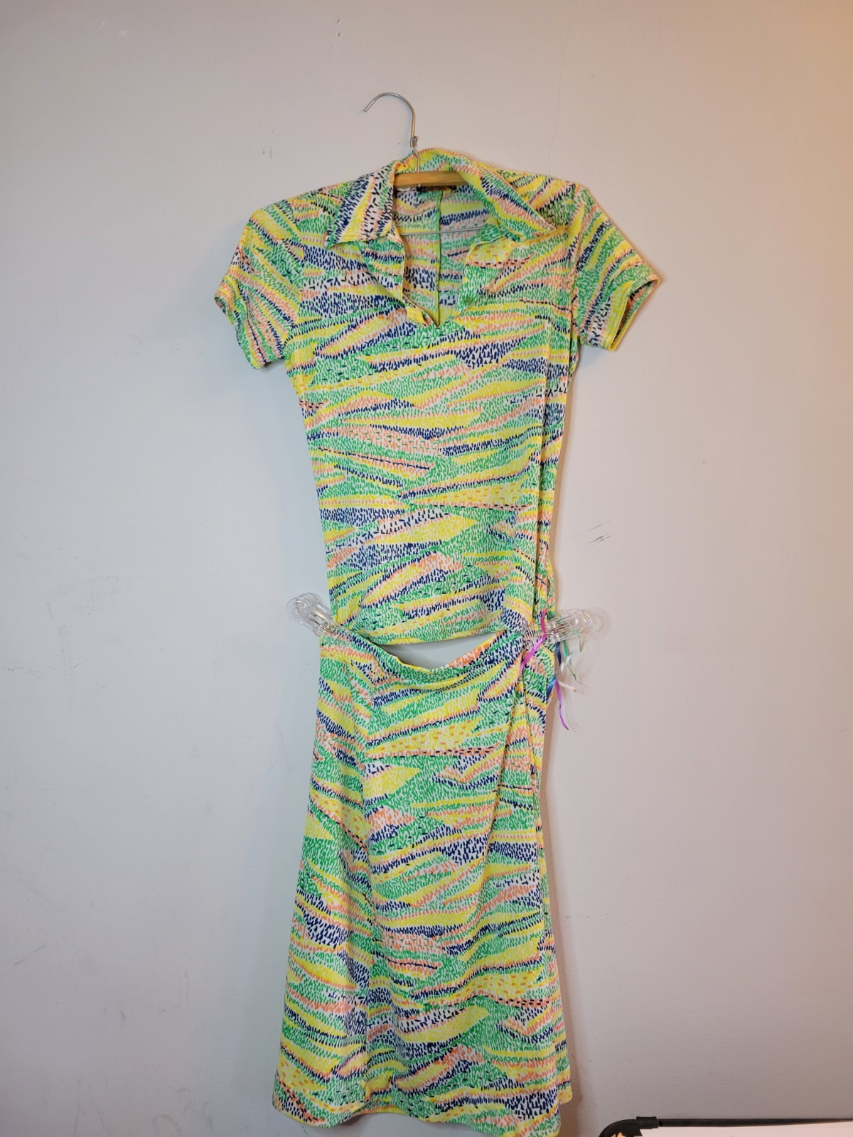 Vintage 70s Whip O Will 2 Piece Set Skirt And Top-size(photos)