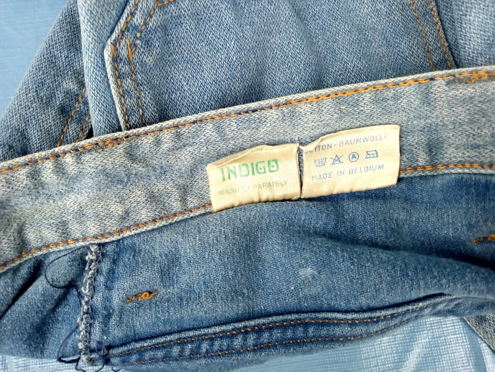 VTG 1970s’ 49R Belgium Denim Jeans women’s pants braided pockets 30 x 27