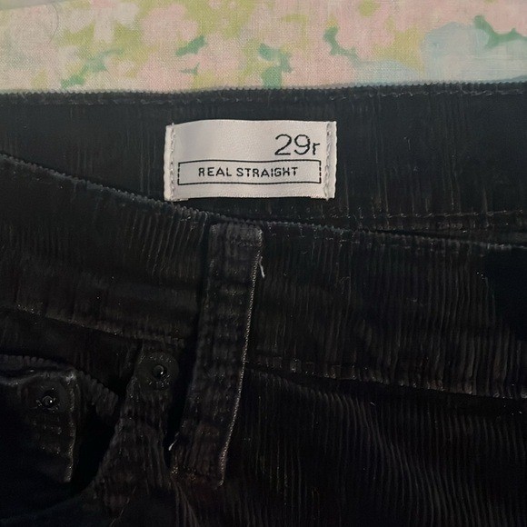 Gap | True Black 1969 Mid-Rise Real Straight Corduroy Pants Size 29/8 Classic