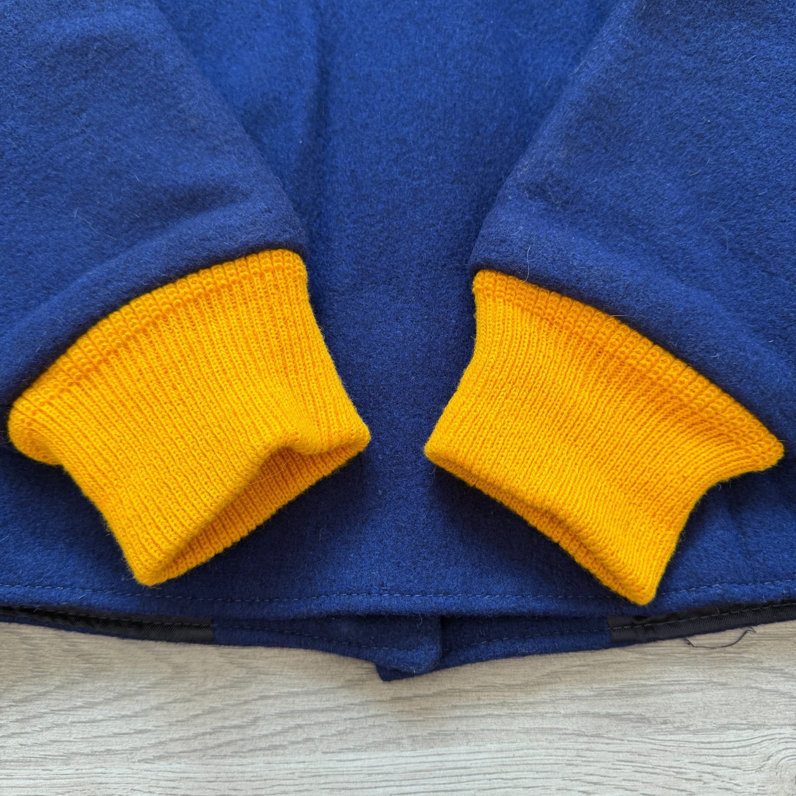 Vintage Butwin Varsity Jacket Wool Letterman Band Patch Blue Sz 14 S M USA