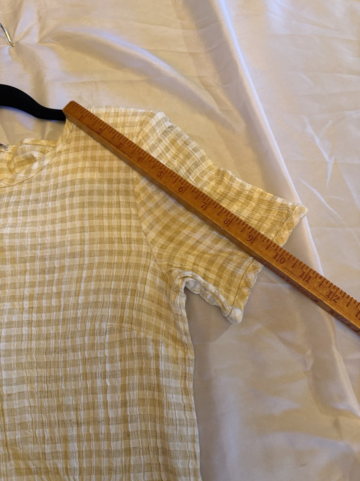 Vintage Talbots Yellow Gingham Dress Size 10 Made In USA