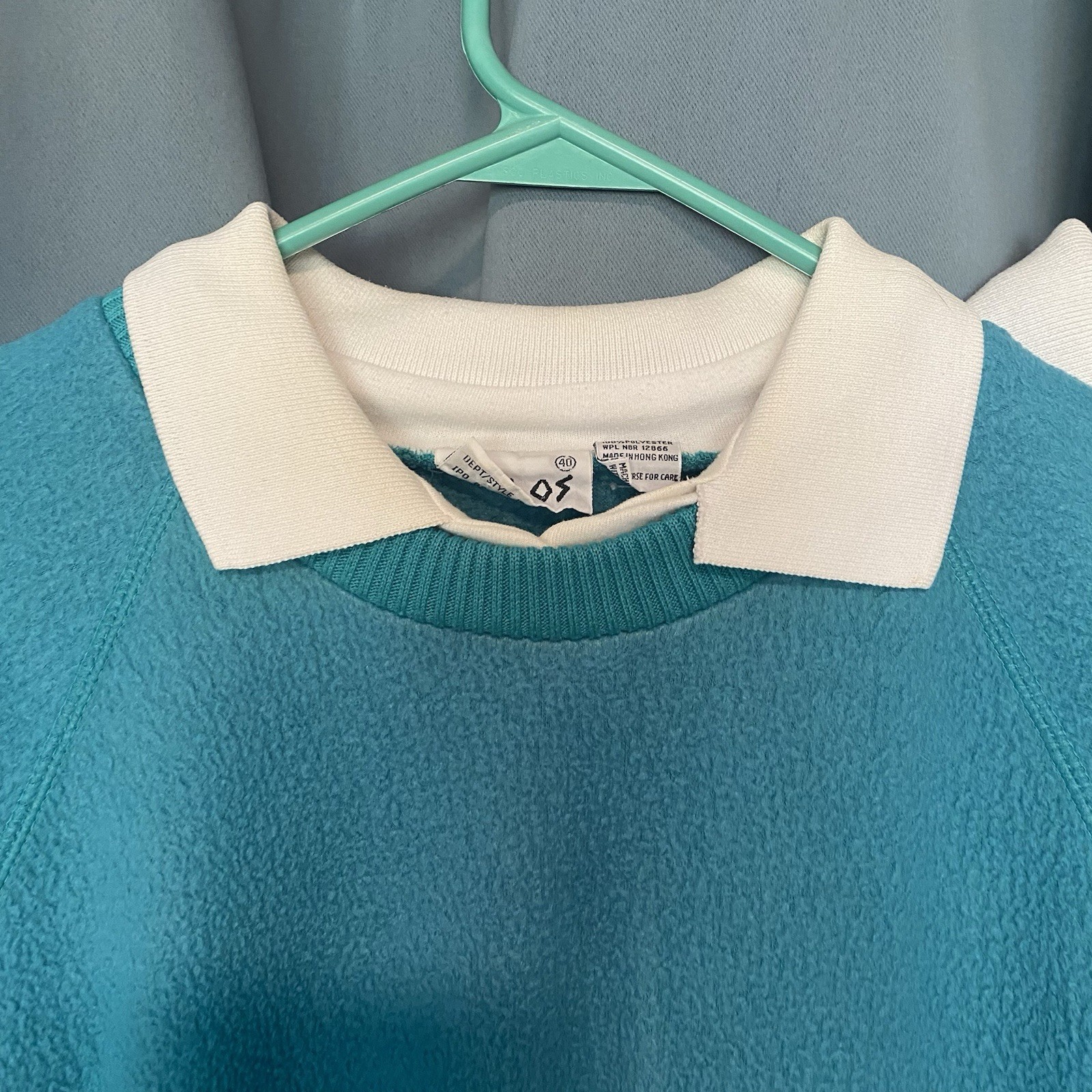 Lot Of 3 Vintage Women’s 2xl Delos Sweaters Teal Gray Purple Collar Preppy 80’s