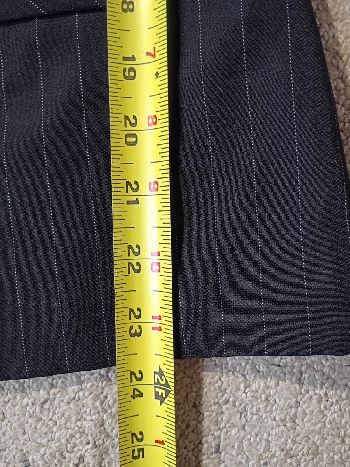 Moda International Pinstripe Blazer Jacket Black Size 4 Career Office Vintage