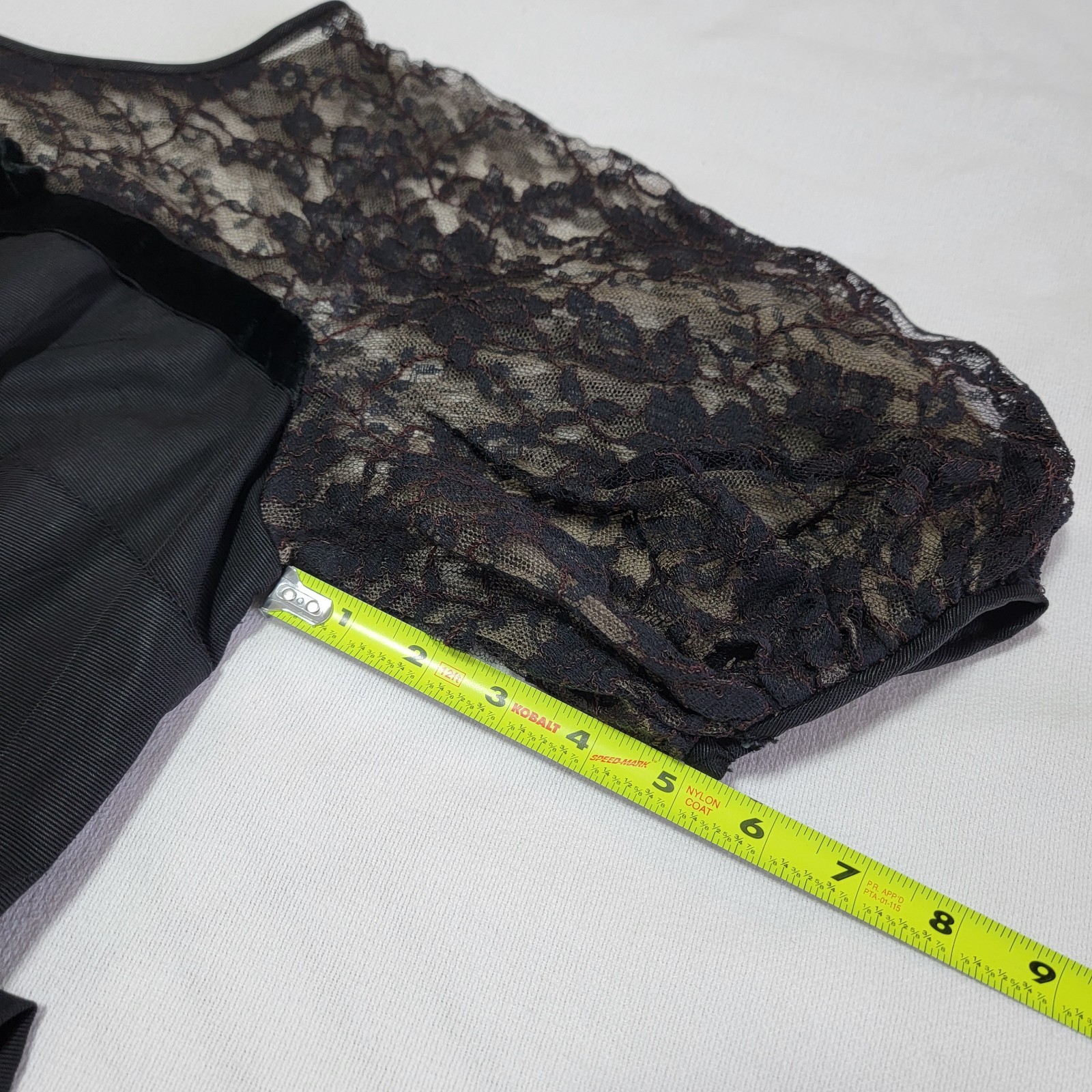 Vintage 40s Maxwell Black Lace Cocktail Dress Womens Size S/M