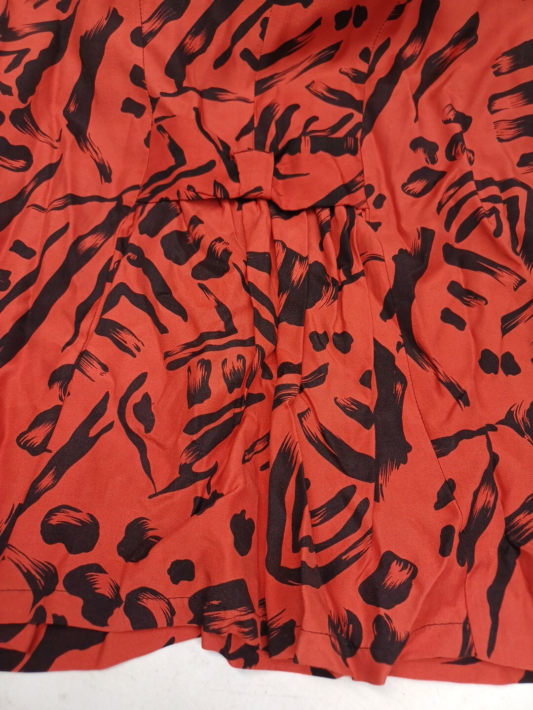 Vintage Mirrors II Long Sleeve Dress Sz 12 Red Black