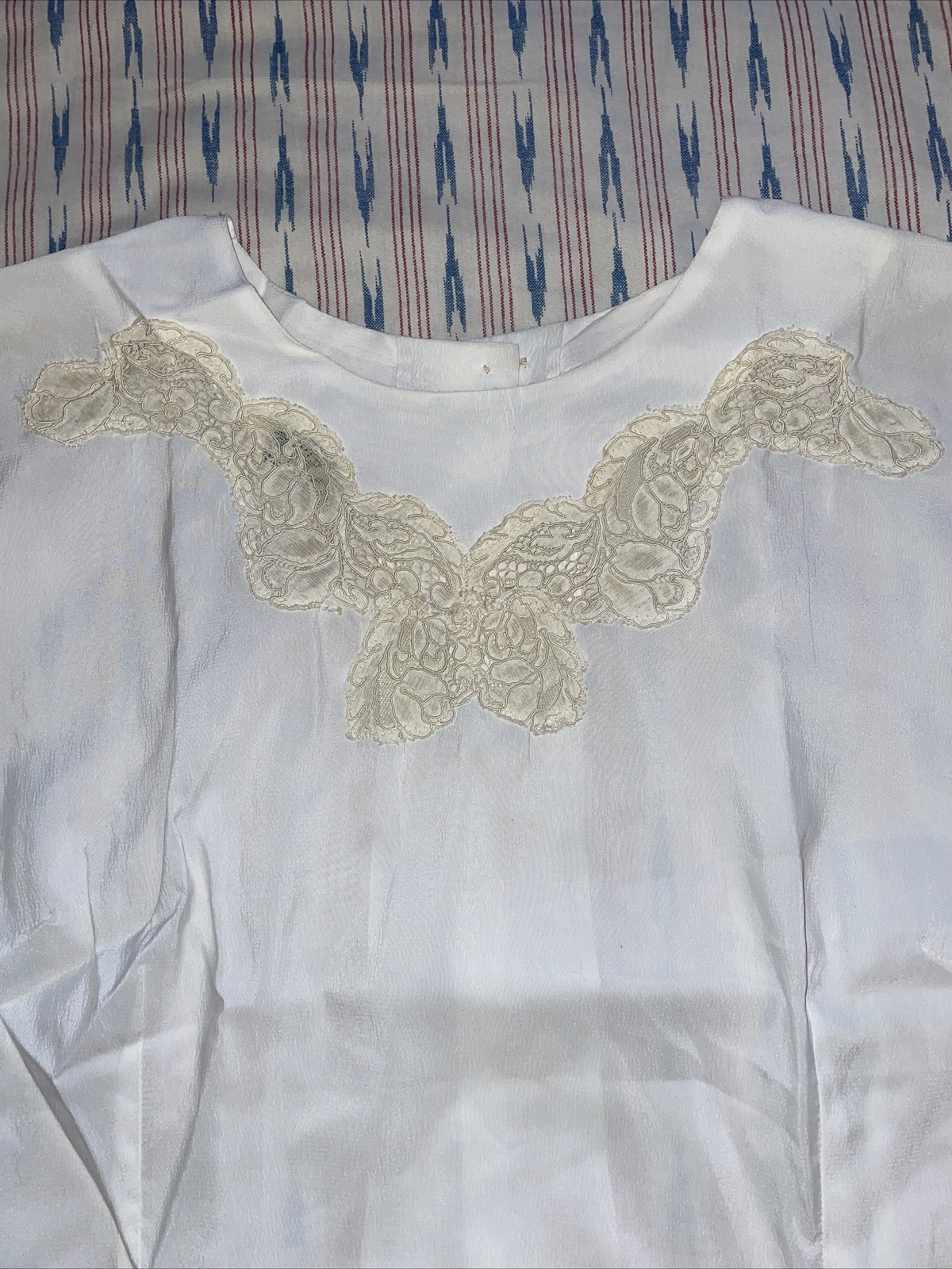 VTG Capri International Ladies Garment Workers Union lace Top Shirt Sz S A