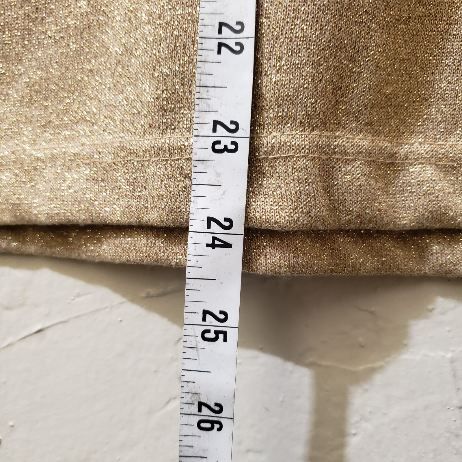 Bob Mackie Studio Top Womens 1X Gold Metallic Knit Tank Plus