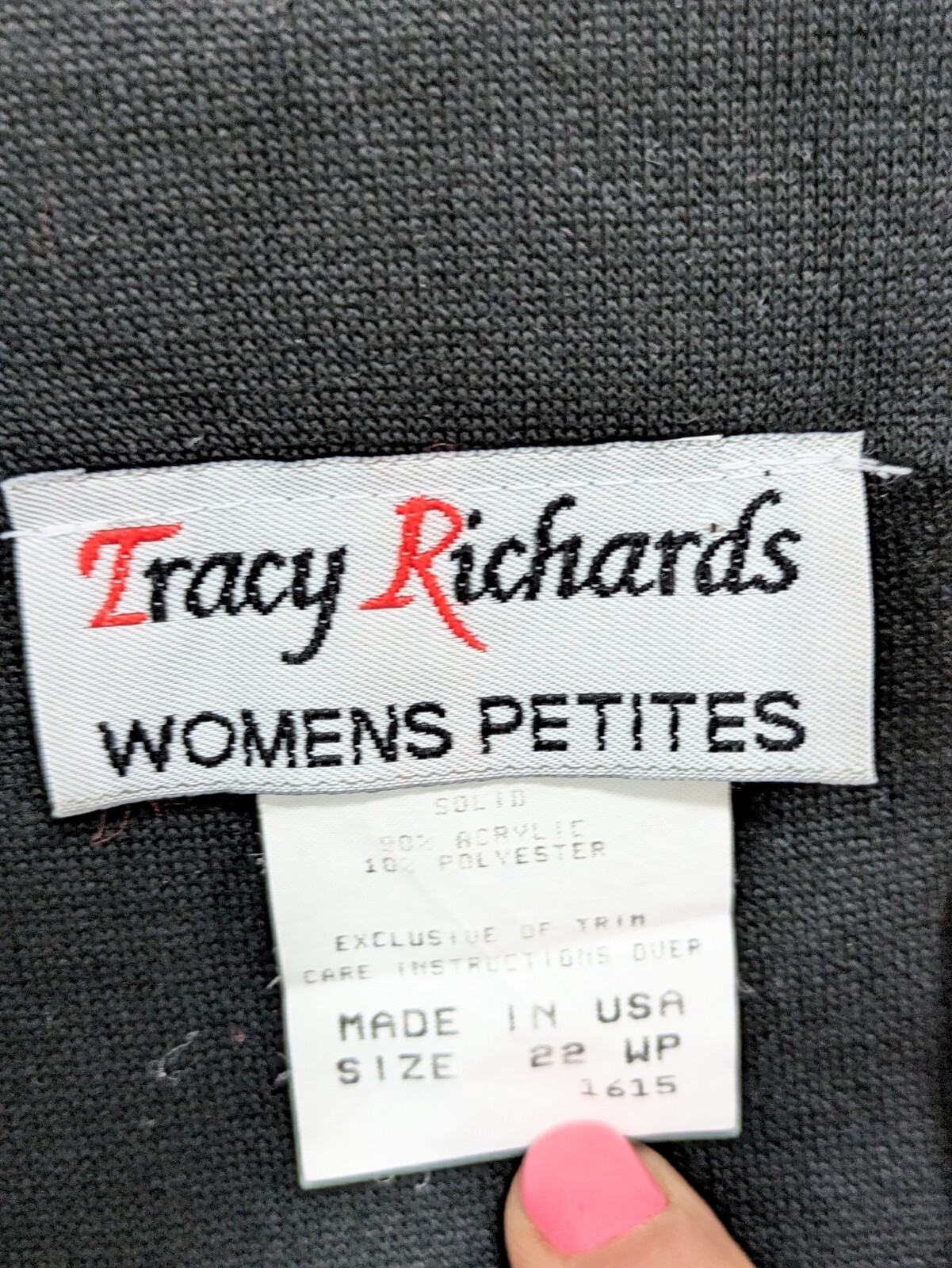 Vintage Tracy Richards Multicolor Long Sleeve Knit Sweater 22Wp Artsy Mature Fun