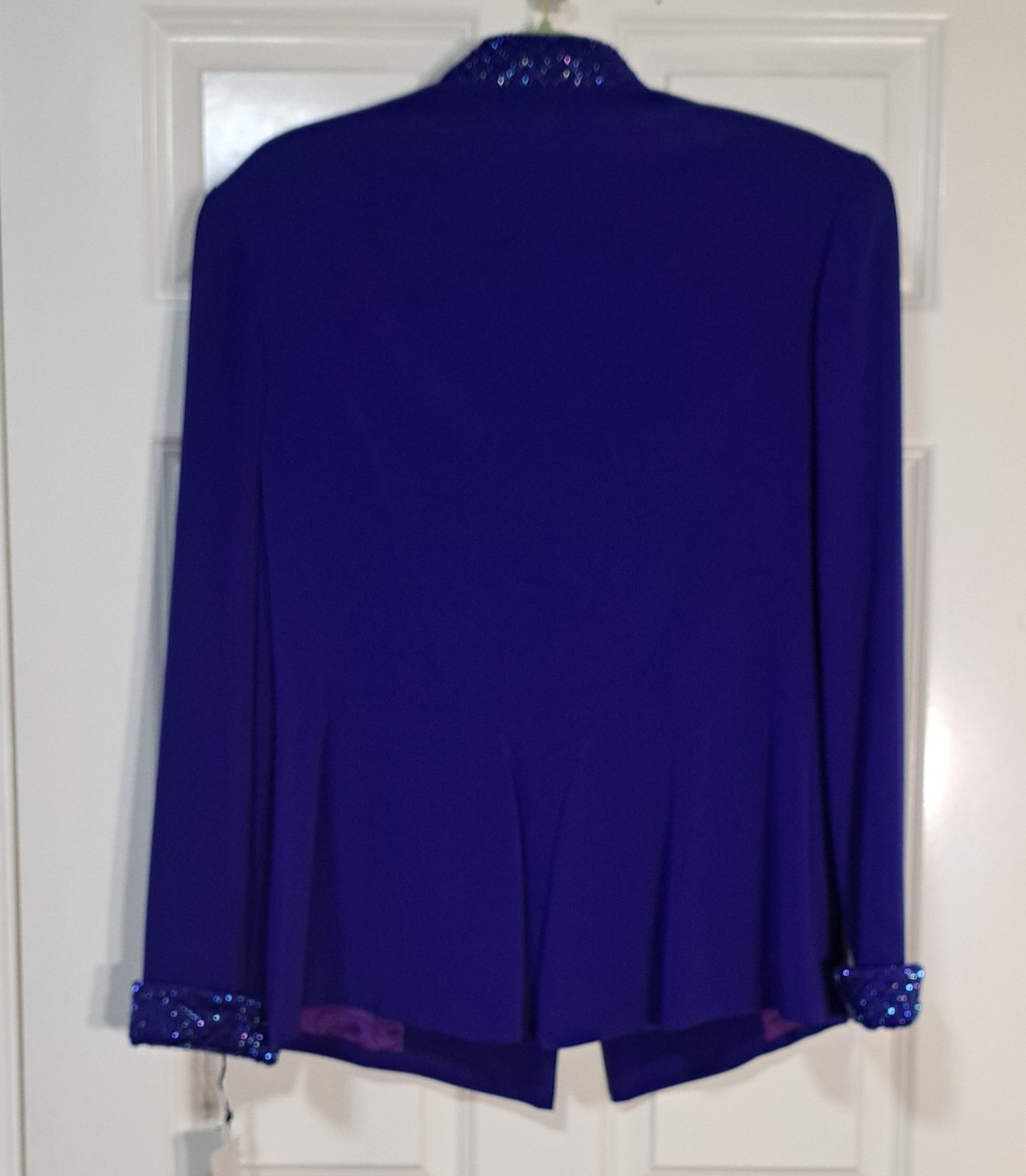 DAYMOR COUTURE by MERCEDES FERRIERA Royal Blue Evening Suit w/ Beaded Accents 12