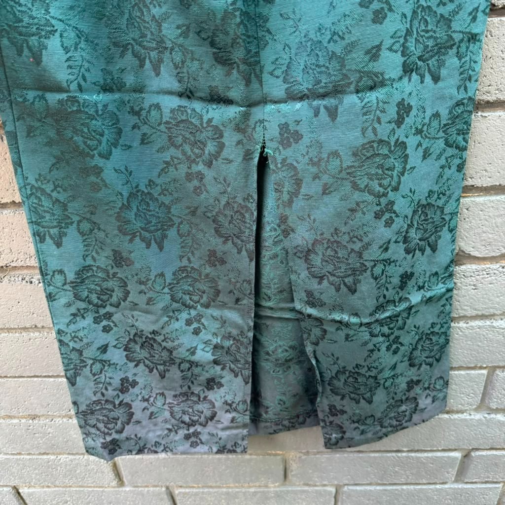 VTG 70s Bari Jay 2 Piece Corset Renaissance Victorian Brocade Tapestry Jacquard