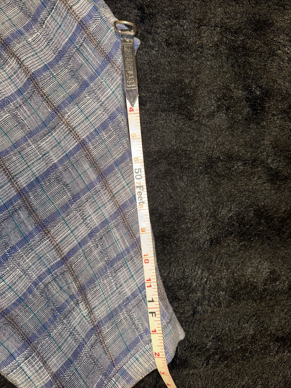 Vintage David Brooks Plaid High Waist Pants Sz 10 Side Button Pockets Ruffle Hem
