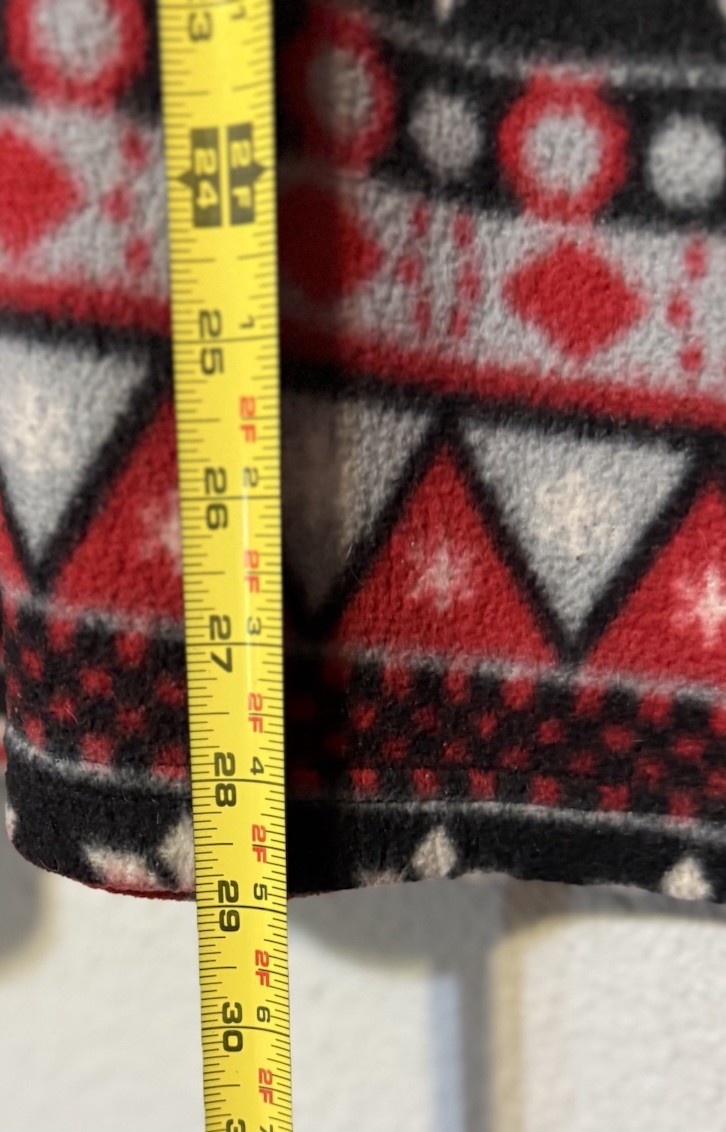 Vintage 90’s J.I.T. Sport Fleece Jacket Size 20W Full Zip Aztec Winter Print