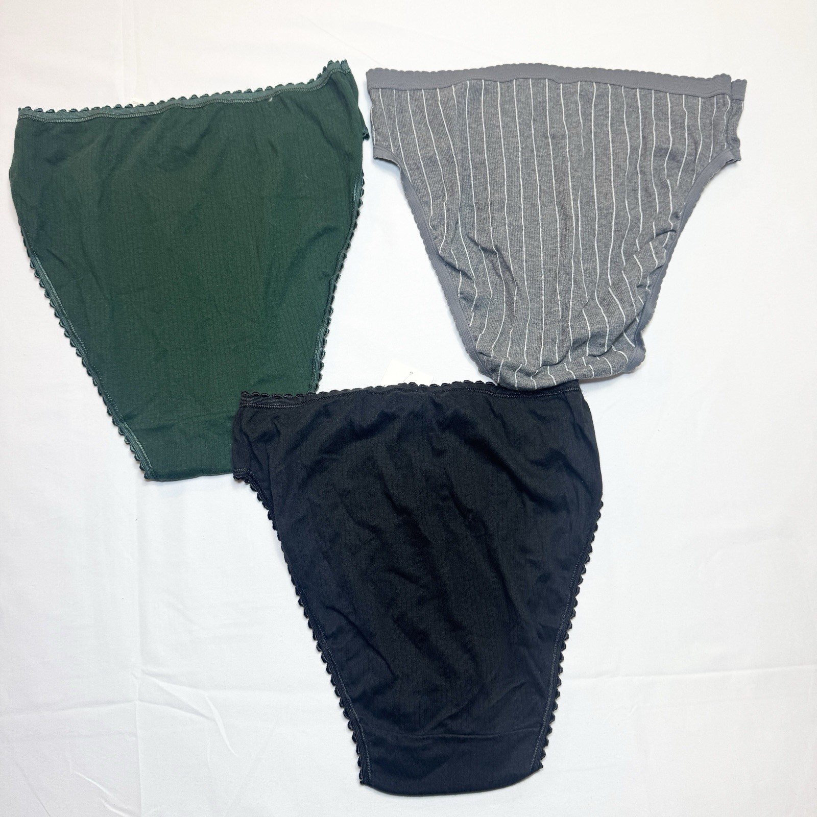 Vintage Fashion Bug High Cut Bikini Panties Size 8 Plus 90s 100% Cotton NOS X3