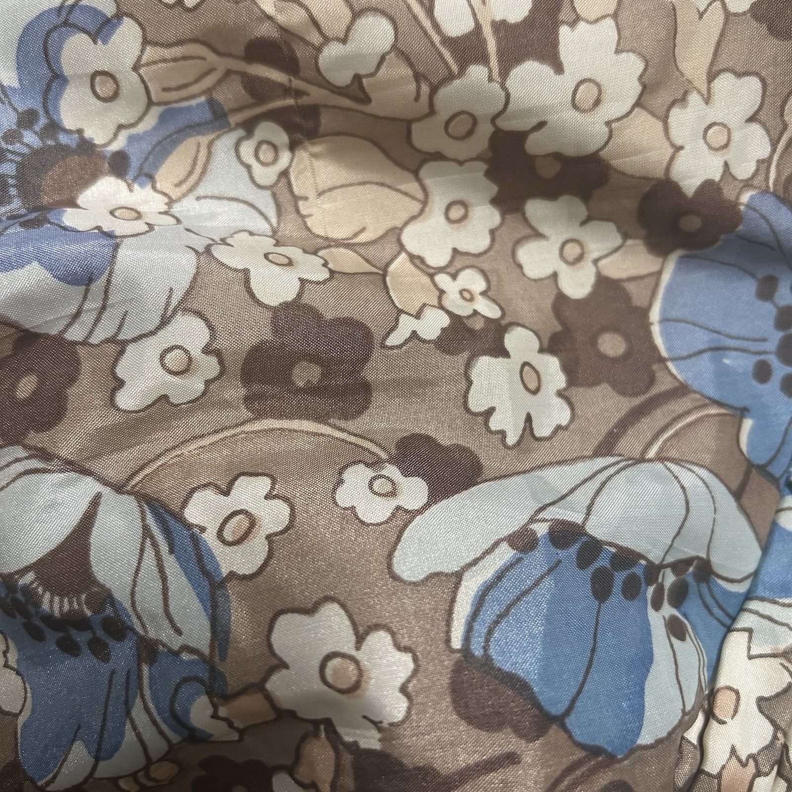 Vintage McGregor Her Ski Wear Blue & Brown Floral Jacket Coat Women’s Size Small