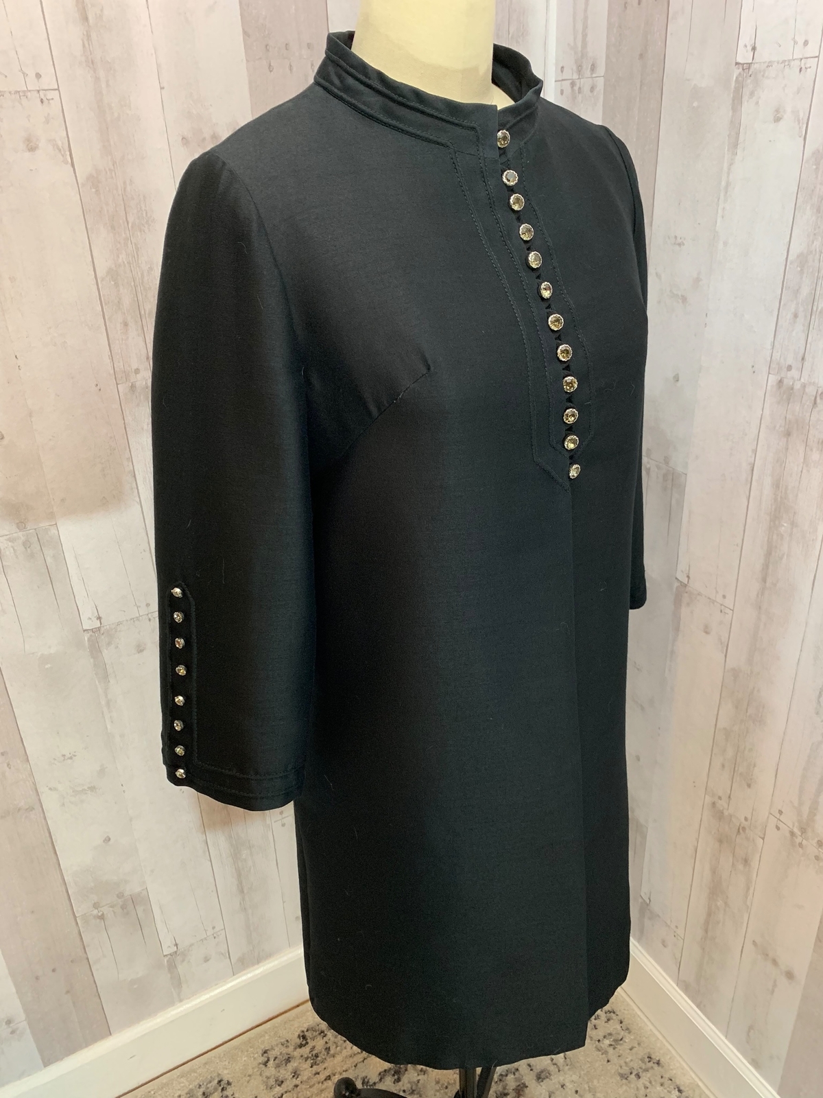1950s Vintage COAT~Lilli Ann Paris~BLACK Cocktail L/XL Rhinestones