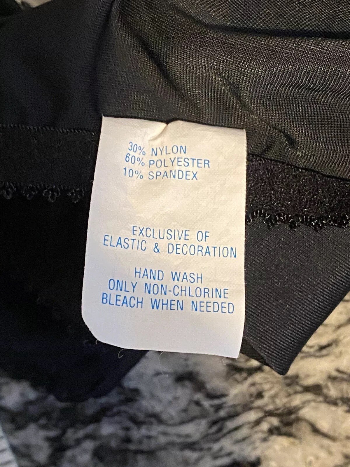 Vtg Classique Panties Sz L 36” Waist Black Nylon Poly Spandex Very Nice!