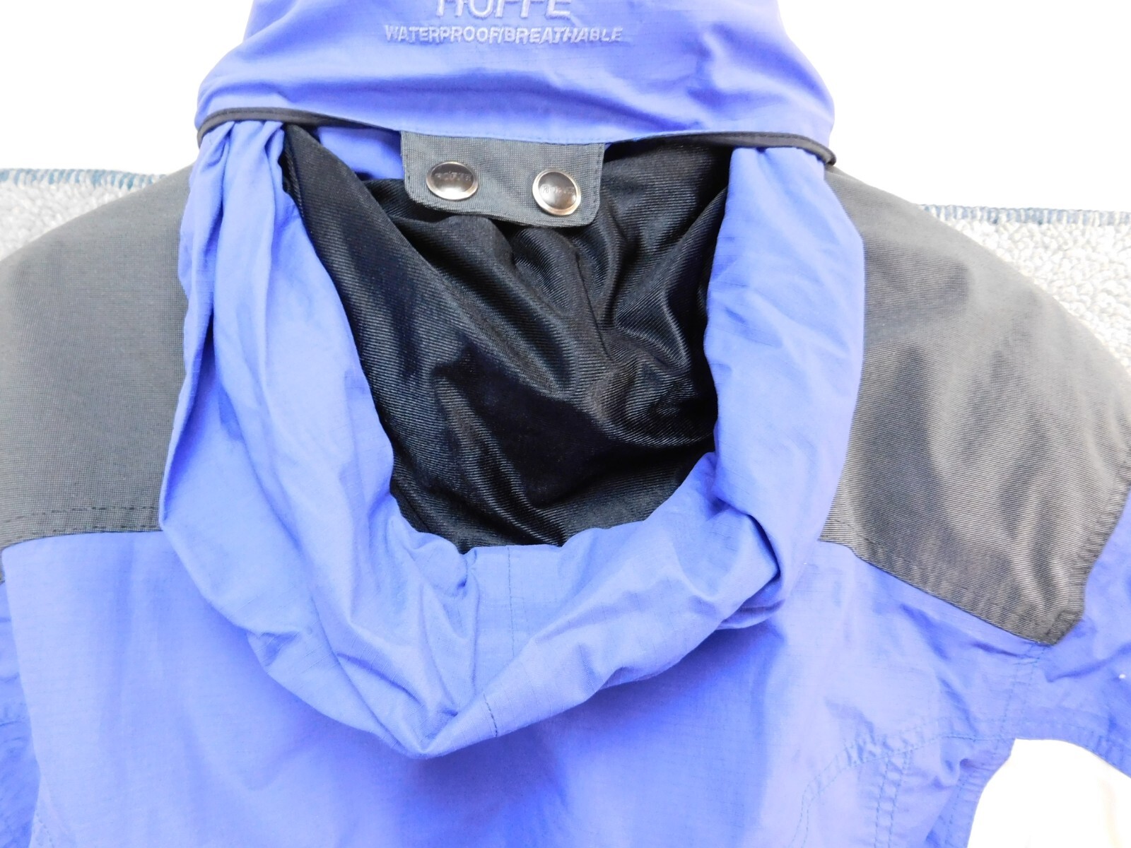 Womens Vintage Roffe Ski Jacket Winter Hooded Waterproof Breathable~Size 12 Blue