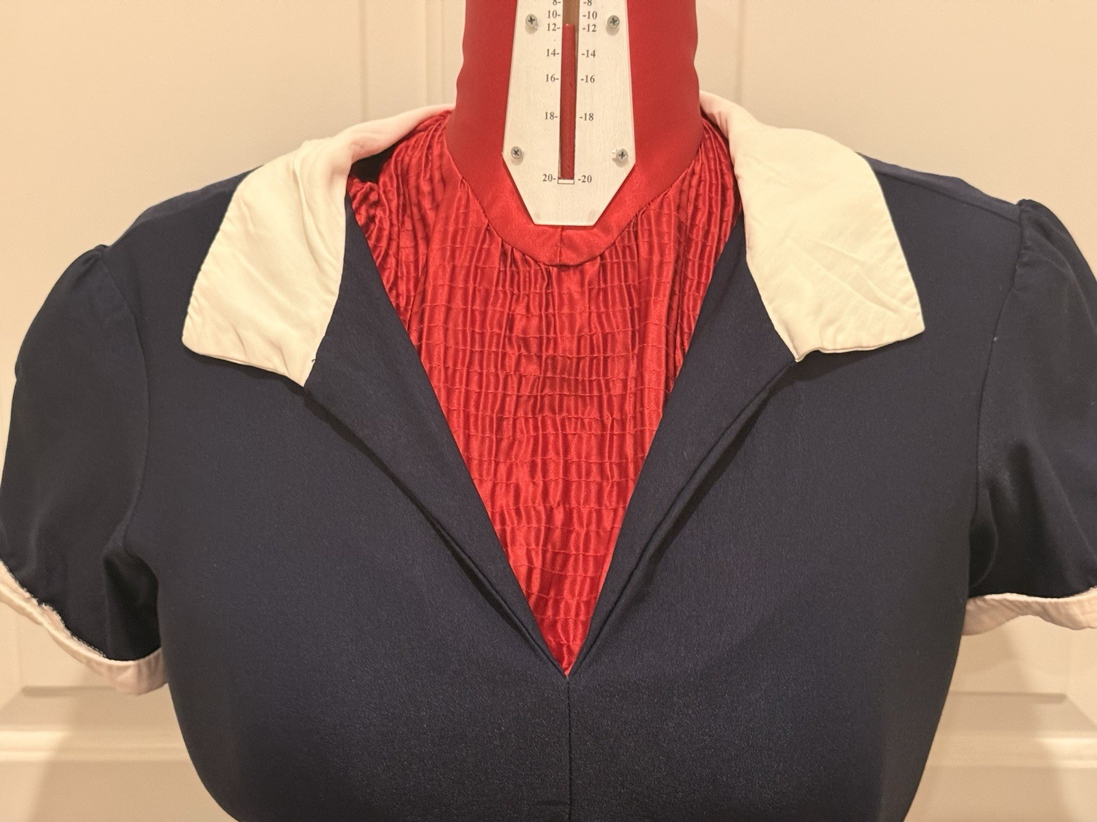 Women’s Stop Staring! Size L Fit And Flair Sailor Inspired Swing Dress