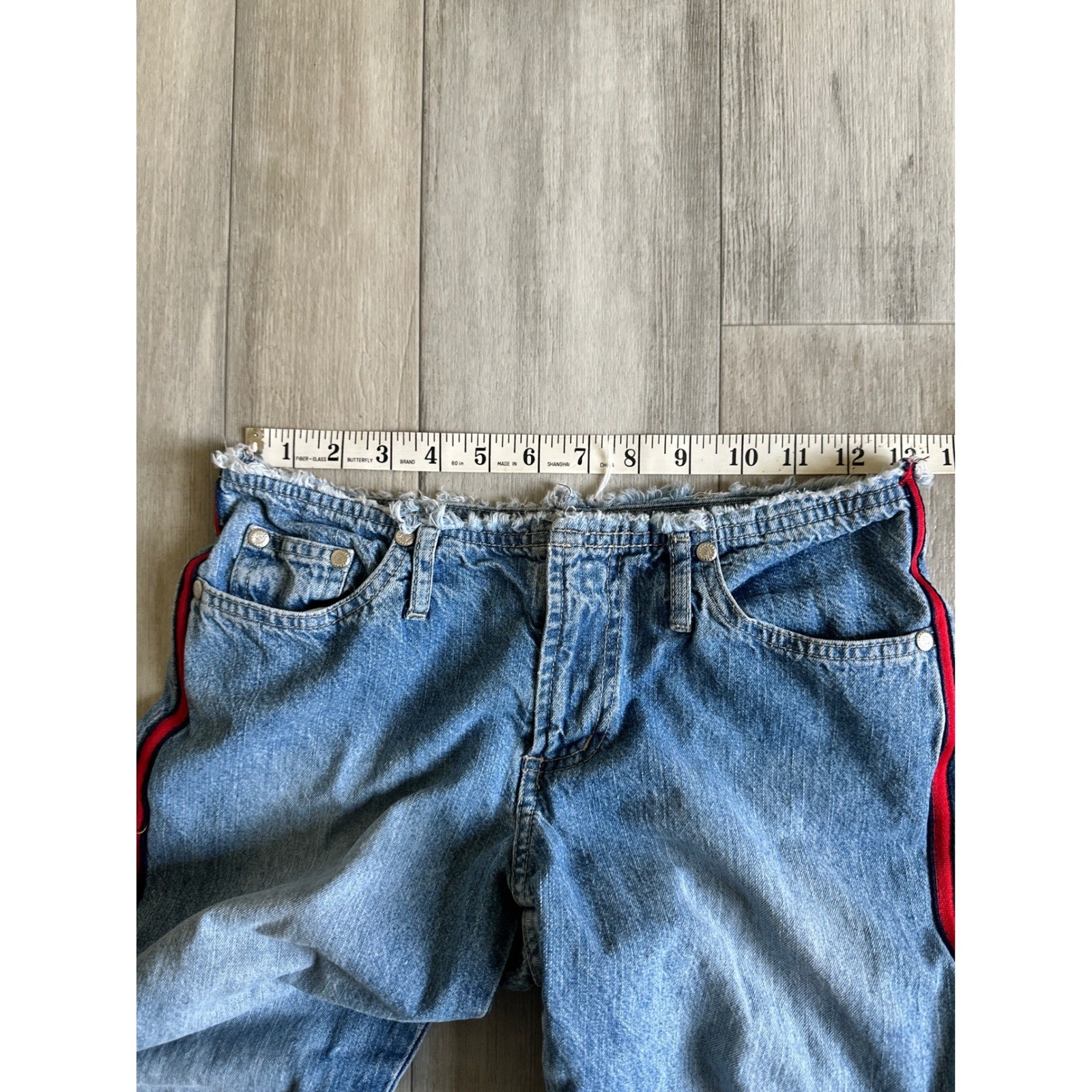 Vintage Y2K Paris Blues Originals Low Rise Boot Jeans Womens 3 Raw Hem Grunge