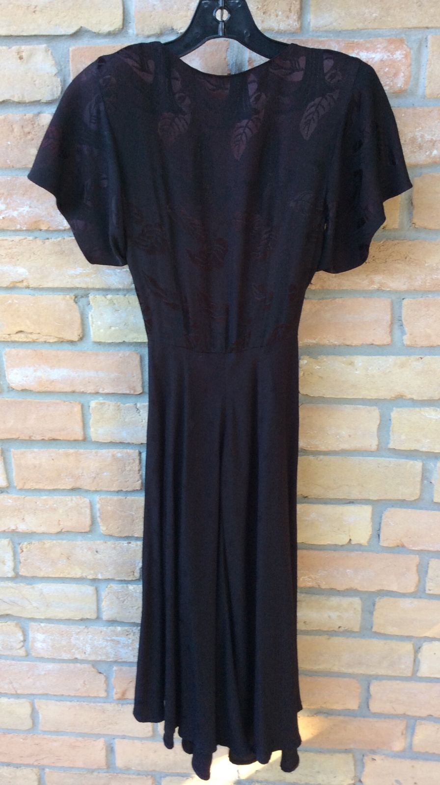 VTG 80s CAROLE LITTLE PETITES Sz 2P Dress 80s/30s Art Deco Drape Floral USA
