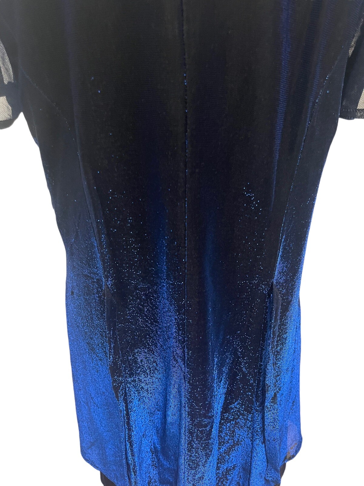 New Vintage Dress 80’s 90’s Molly Malloy Evening 12 Formal Blue Metallic USA