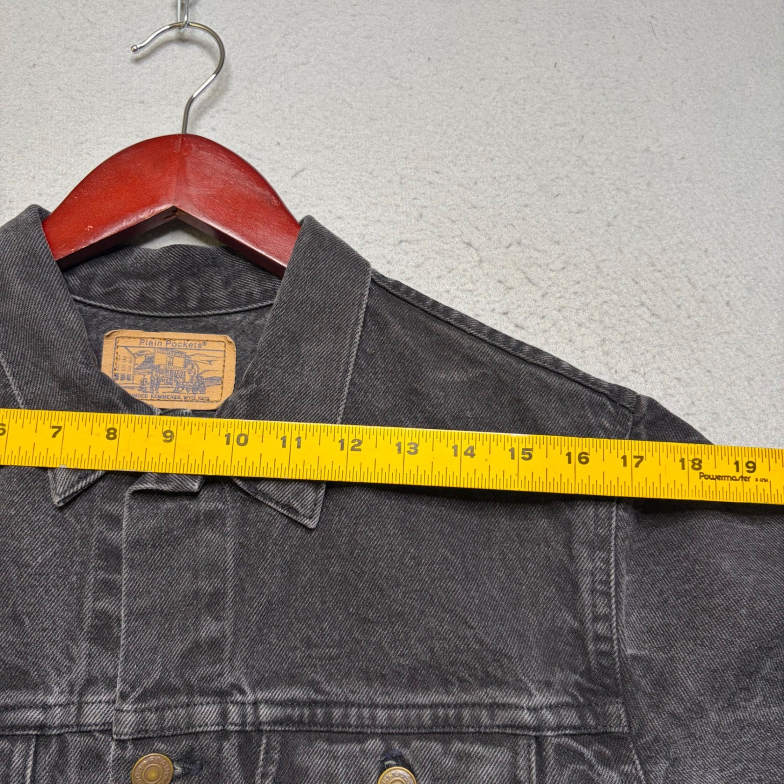 JCPenney Plain Pockets Denim Jacket Womens Small Black Vintage 80s Trucker USA