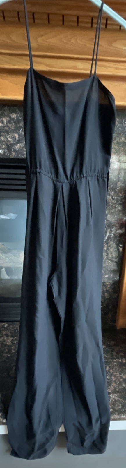 Vtg 80s Raul Blanco Spaghetti Strap Black Evening Jumpsuit Size 4-6-8 Zip Romper