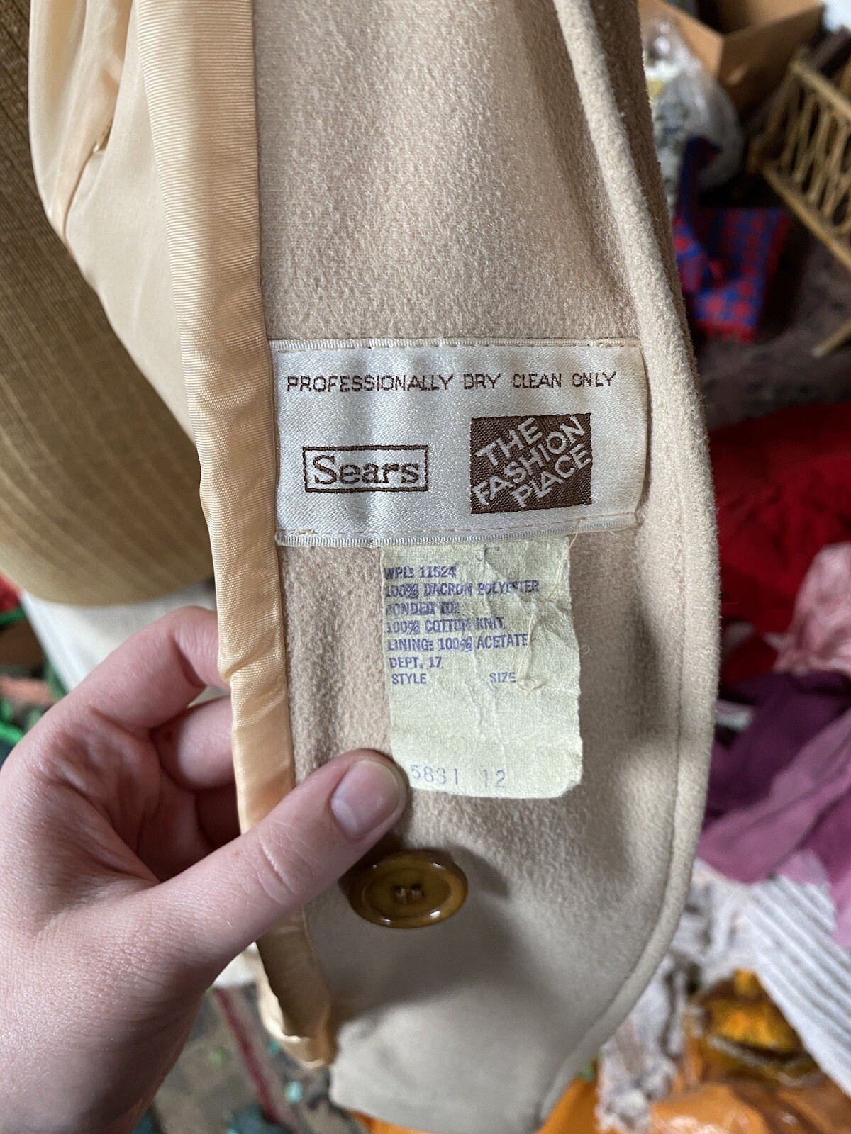 Tan Sears “The Fashion Place” Coat