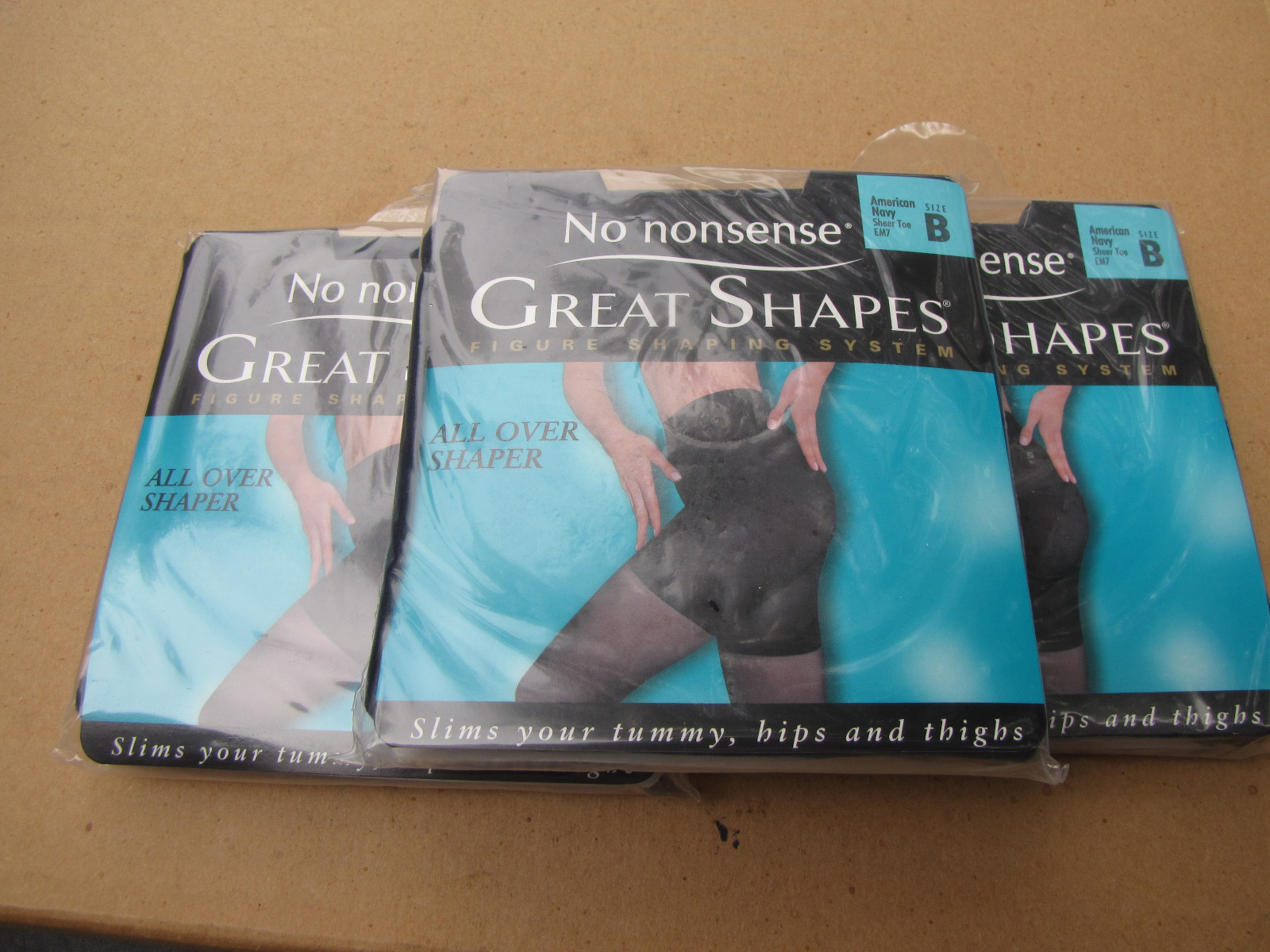6 LOT OF NO NONSENSE GREAT SHAPES SIZE B AMERICAN NAVY EM7 SHEER TOE NEW SEALED