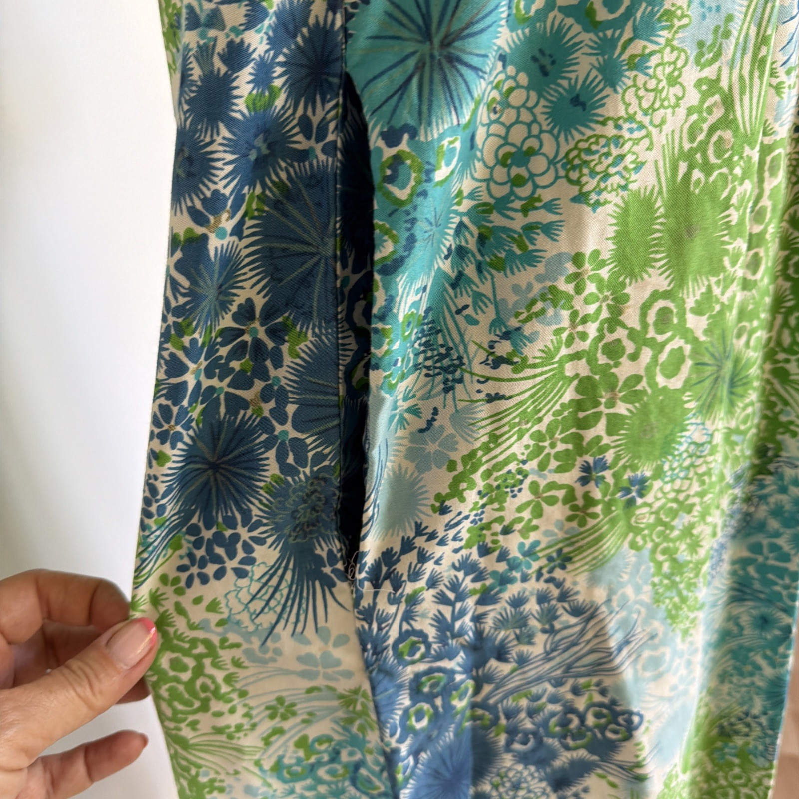 Vtg 60s Paradise Hawaii Orange Floral Tropical Hawaiian Dress L