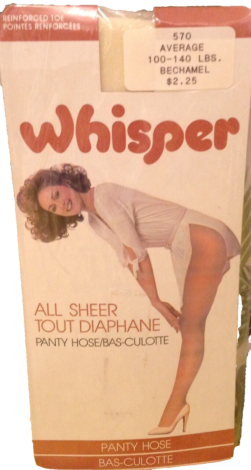 Vintage Pantyhose Whisper All Sheer Color Bechamel Size Average BWHIS056