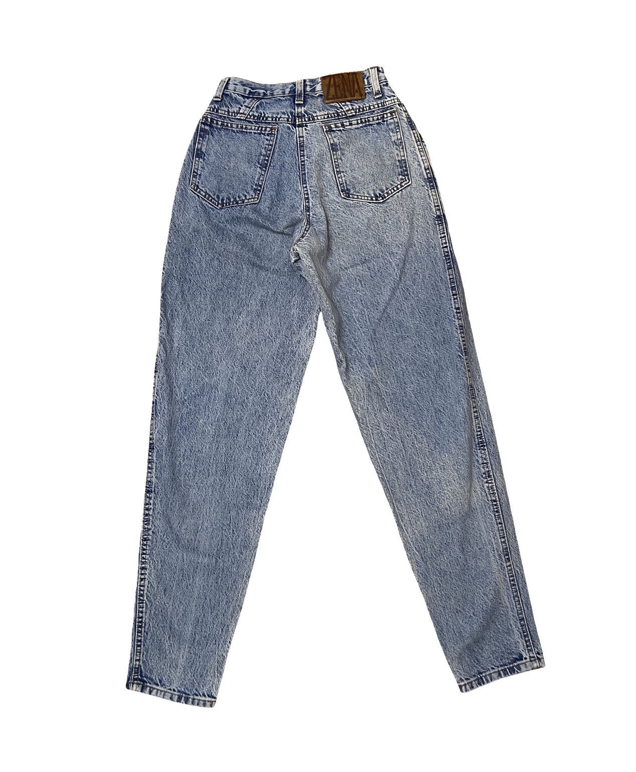 Vintage 80s/90s Zena Light Wash High Waist Mom Jean 2 Women Tapered Retro Twee