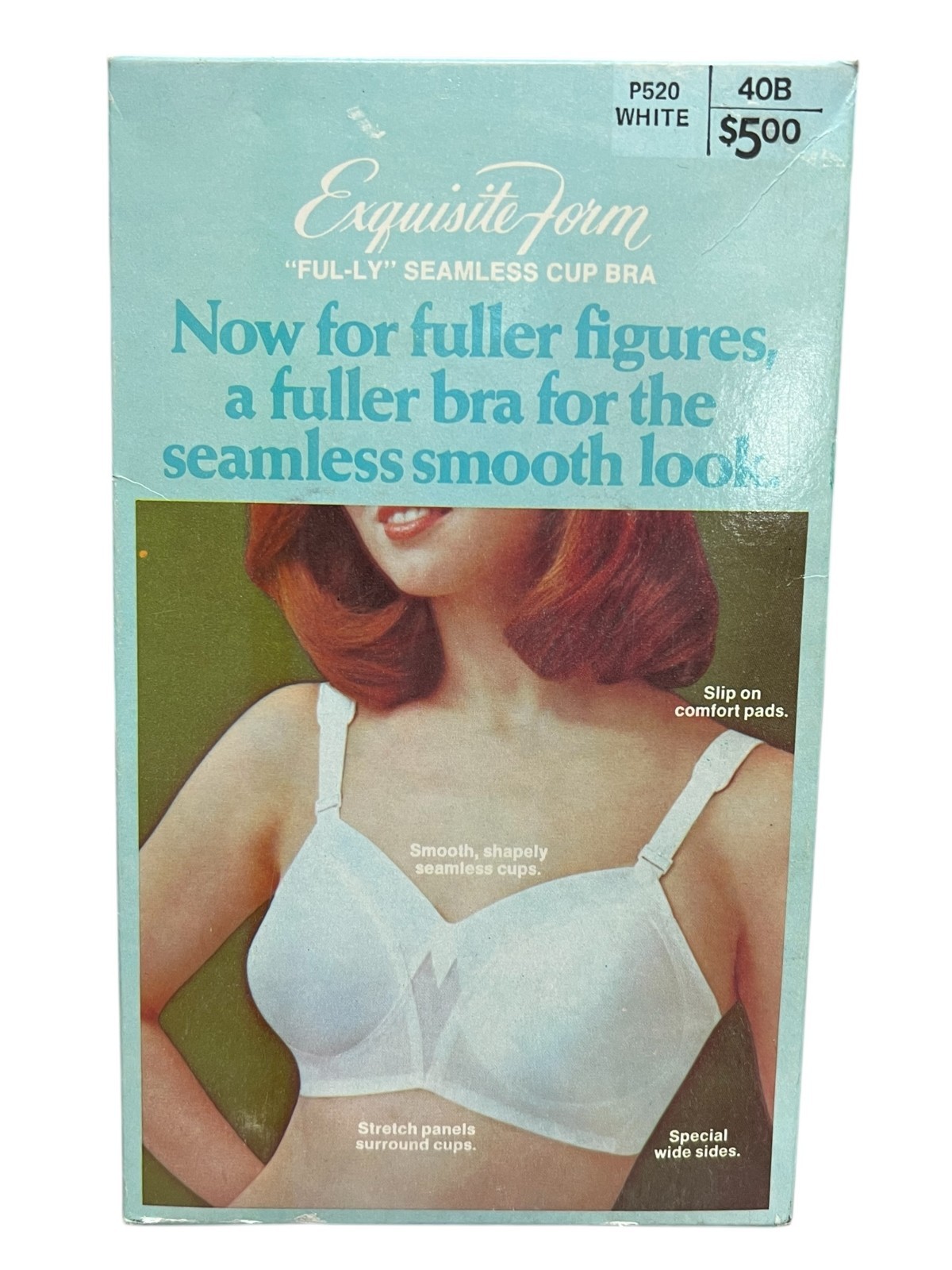 40 B VTG 70s NOS Exquisite Form BRA FUL-LY Seamless Cup P520 For Fully Figured