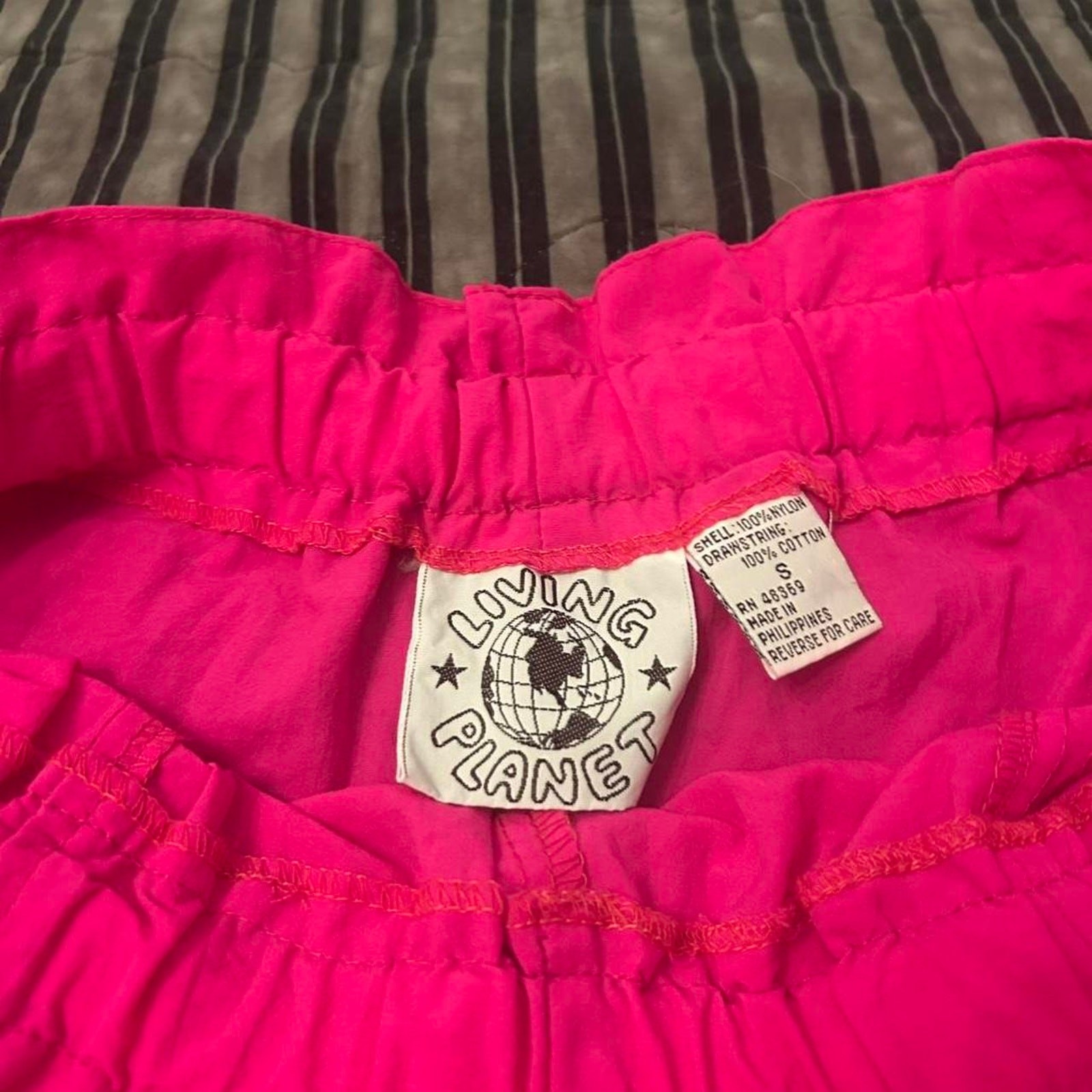 Vintage Living Planet Hot Pink Wide Leg Pull-On Pants Maximalist Barbie Retro S