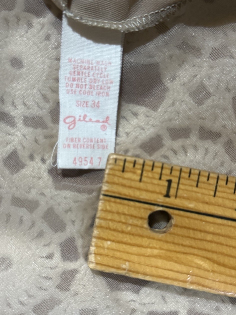 Vtg 60s 70s Gilead Sexy Nylon Lace peignoir Sheer Coverup Romantic Lounge As Is