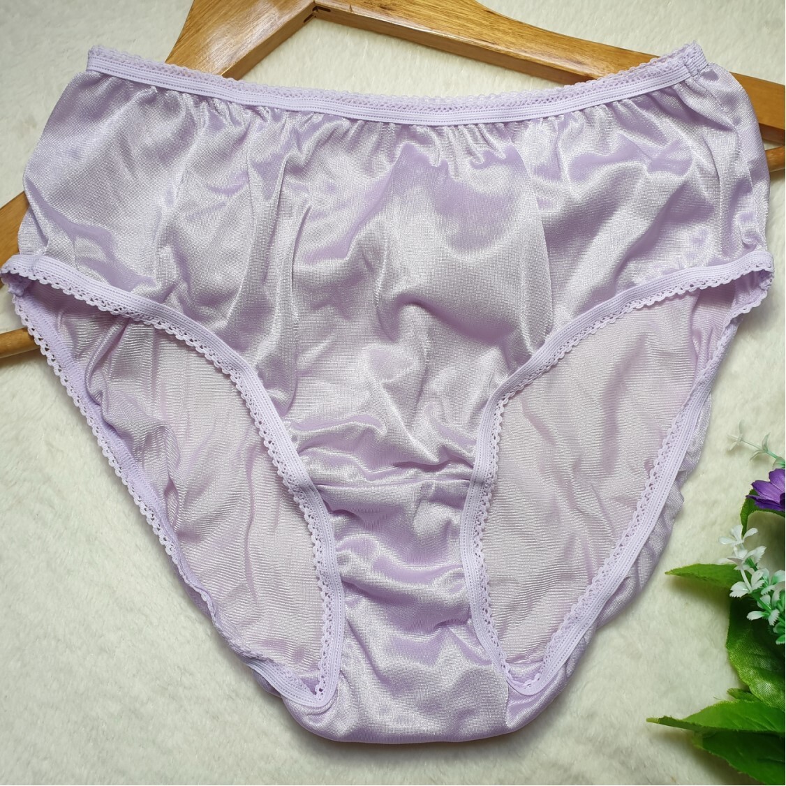 6 Pair Vintage Silky Panties 100% Nylon Sissy Sheer Briefs Size 6-7 Hip 35-39″