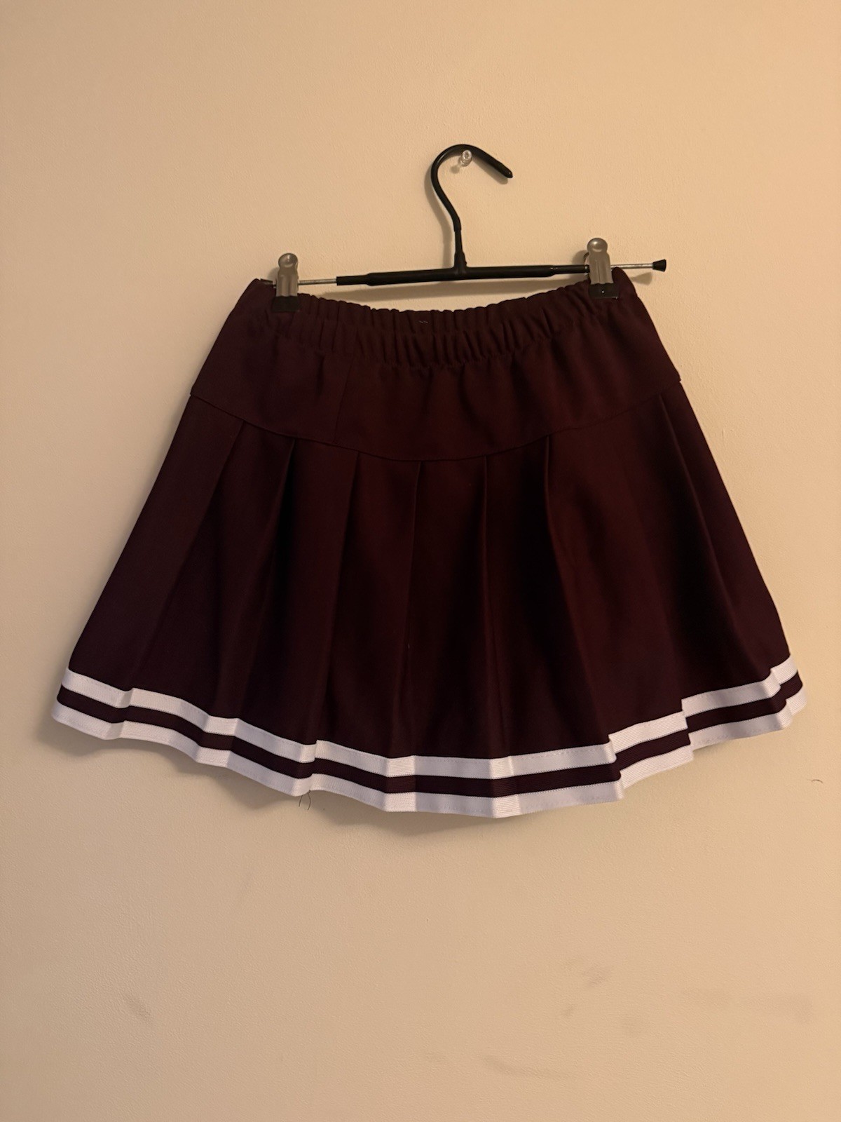 1990s Teamwork Athletic Apparel Vintage Cheerleader Pleated Skirt XS S Maroon