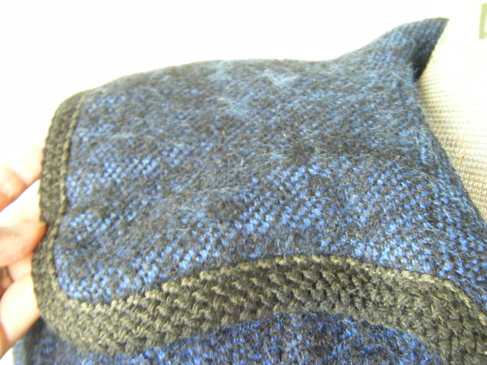 FORSTMANN Vtg 50s Blue Black Mohair 100% Virgin Wool Coat-Bust 41/M